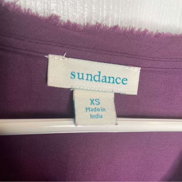 Sundance Tripoli Tie Dyed Embroidered Blouse Balloon Sleeve Purple Oversized XS - Picture 10 of 11